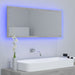 Oglindă de baie cu LED, gri beton, 100x8,5x37 cm, acril - WALTI WALTI