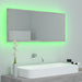 Oglindă de baie cu LED, gri beton, 100x8,5x37 cm, acril - WALTI WALTI