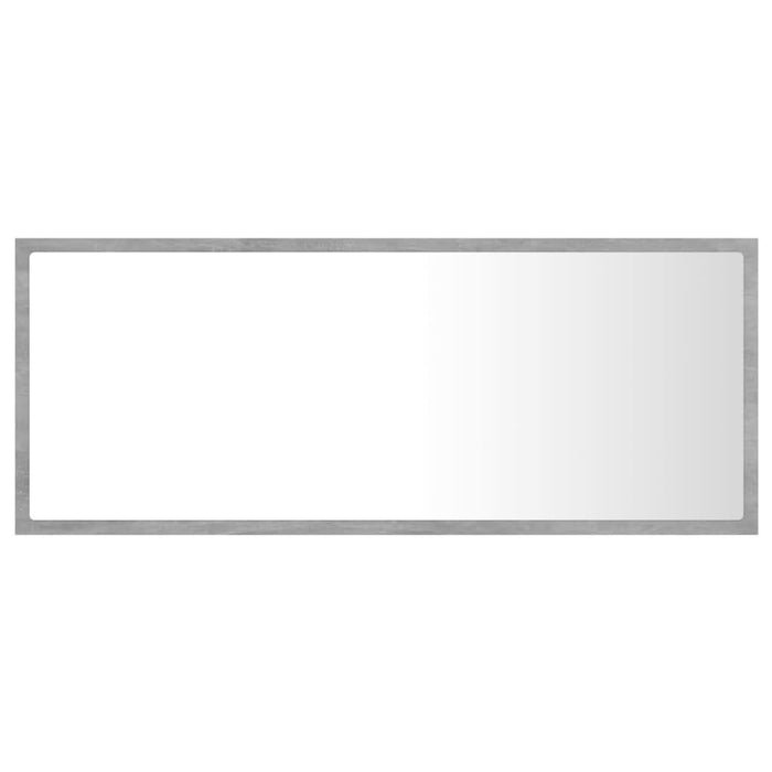 Oglindă de baie cu LED, gri beton, 100x8,5x37 cm, acril - WALTI WALTI