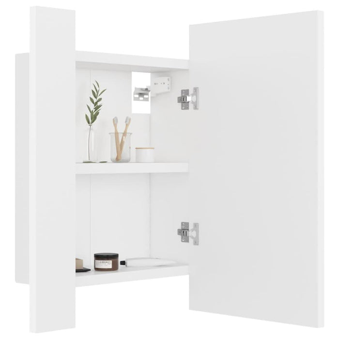 Dulap de baie cu oglindă & LED, alb, 40x12x45 cm, acril - WALTI WALTI