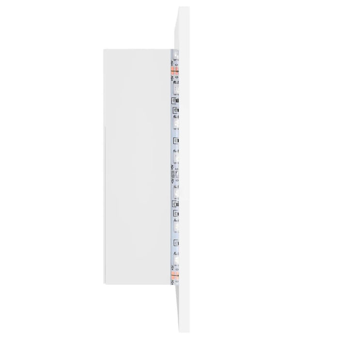 Dulap de baie cu oglindă & LED, alb, 40x12x45 cm, acril - WALTI WALTI