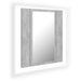 Dulap de baie cu oglindă & LED, gri beton, 40x12x45 cm acril - WALTI WALTI