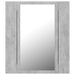 Dulap de baie cu oglindă & LED, gri beton, 40x12x45 cm acril - WALTI WALTI