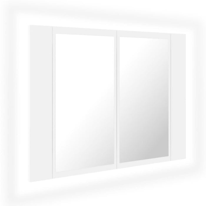 Dulap de baie cu oglindă și LED, alb, 60x12x45 cm acril - WALTI WALTI
