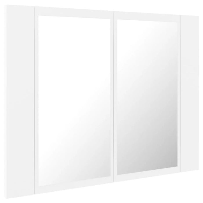 Dulap de baie cu oglindă și LED, alb, 60x12x45 cm acril - WALTI WALTI
