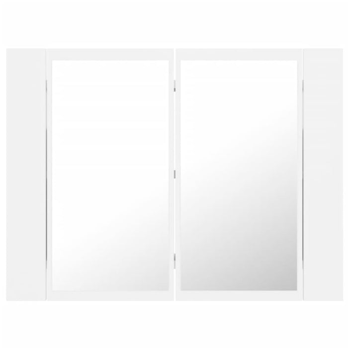 Dulap de baie cu oglindă și LED, alb, 60x12x45 cm acril - WALTI WALTI