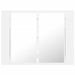 Dulap de baie cu oglindă și LED, alb, 60x12x45 cm acril - WALTI WALTI