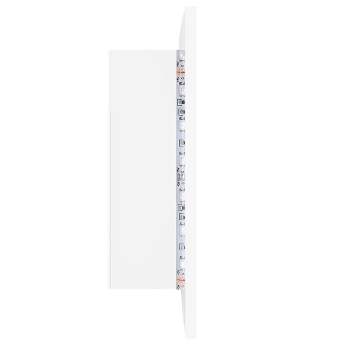 Dulap de baie cu oglindă și LED, alb, 60x12x45 cm acril - WALTI WALTI