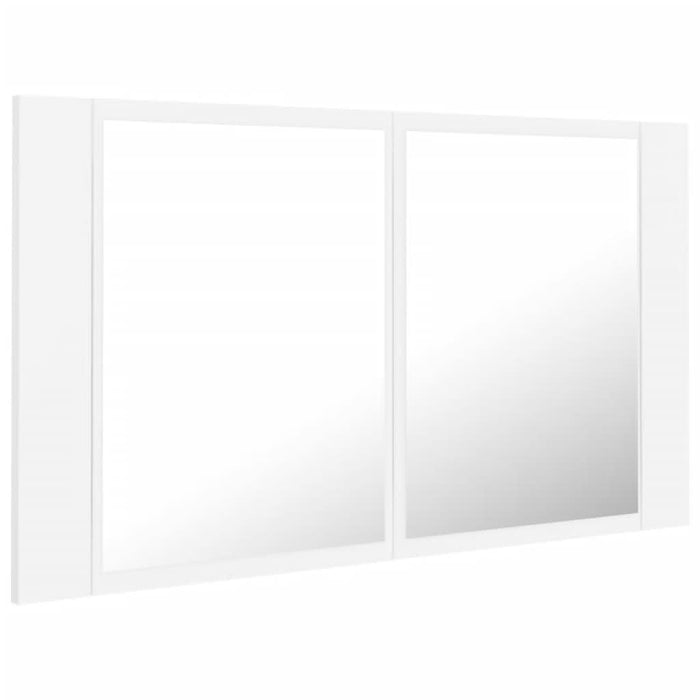 Dulap de baie cu oglindă și LED, alb, 80x12x45 cm - WALTI WALTI