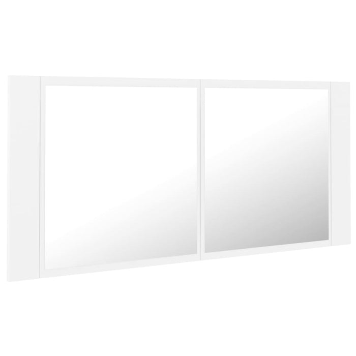 Dulap de baie cu oglindă și LED, alb, 100x12x45 cm, acril - WALTI WALTI