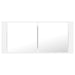 Dulap de baie cu oglindă și LED, alb, 100x12x45 cm, acril - WALTI WALTI