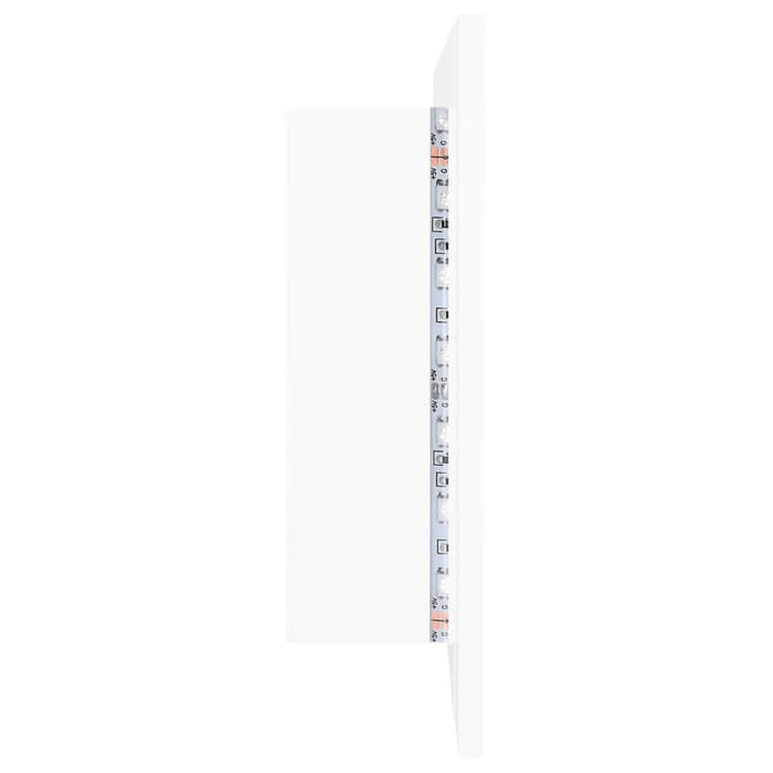 Dulap de baie cu oglindă și LED, alb, 100x12x45 cm, acril - WALTI WALTI