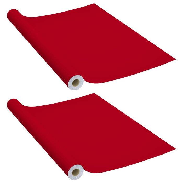 Folii de mobilier autoadezive, 2 buc., roșu, 500 x 90 cm, PVC - WALTI WALTI