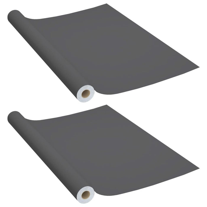 Folii de mobilier autoadezive, 2 buc., gri, 500 x 90 cm, PVC - WALTI WALTI