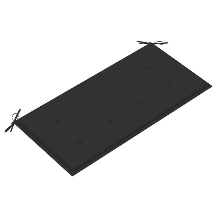 Bancă de grădină, cu pernă antracit, 112 cm, lemn masiv de tec - WALTI WALTI