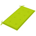 Bancă grădină, pernă verde, 112 cm, lemn masiv tec - WALTI WALTI