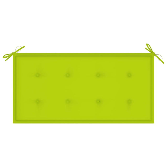 Bancă grădină, pernă verde, 112 cm, lemn masiv tec - WALTI WALTI
