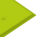 Bancă grădină, pernă verde, 112 cm, lemn masiv tec - WALTI WALTI