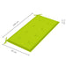 Bancă grădină, pernă verde, 112 cm, lemn masiv tec - WALTI WALTI