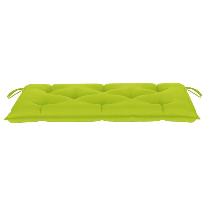 Bancă de grădină, pernă verde aprins, 112 cm, lemn masiv de tec - WALTI WALTI