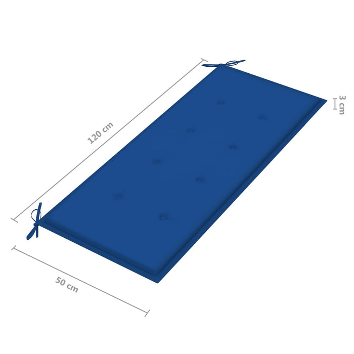 Bancă de grădină pliabilă cu pernă, 118 cm, bambus - WALTI WALTI