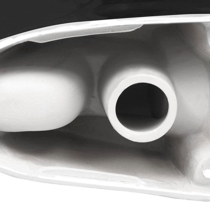 Vas WC toaletă baie, negru, ceramică, rotund, flux inferior - WALTI WALTI