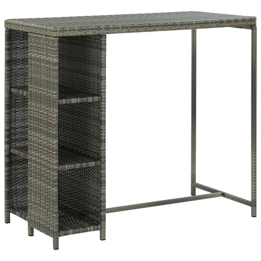 Set mobilier bar de grădină cu perne, 5 piese, gri, poliratan - WALTI WALTI