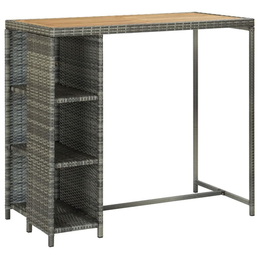 Set mobilier bar de grădină cu perne, 5 piese, gri, poliratan - WALTI WALTI