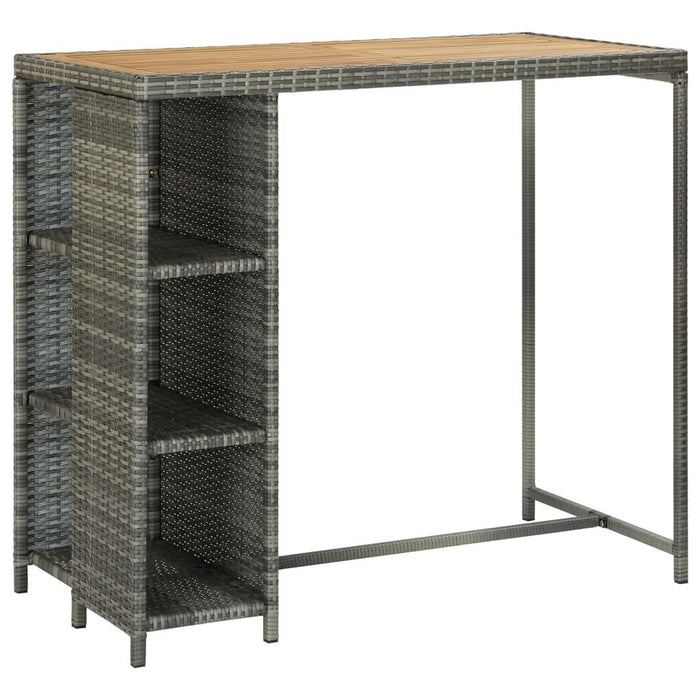 Set mobilier bar de grădină cu perne, 5 piese, gri, poliratan - WALTI WALTI