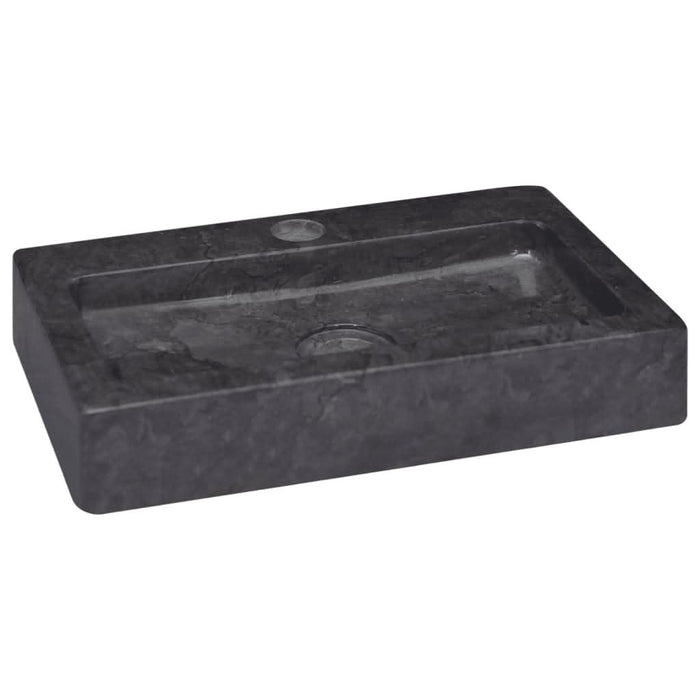 Chiuvetă cu montaj pe perete, negru, 38x24x6,5 cm, marmură - WALTI WALTI