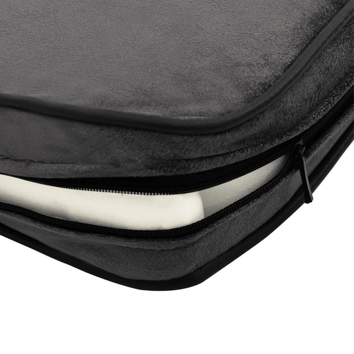 Canapea câini, gri închis, 81x43x31 cm, pluș&piele ecologică - WALTI WALTI