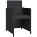 Set mobilier de exterior cu perne, 6 piese, negru, poliratan - WALTI WALTI