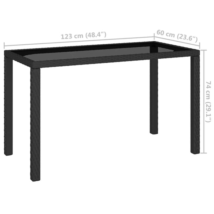 Set mobilier de exterior cu perne, 6 piese, negru, poliratan - WALTI WALTI