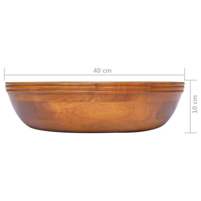 Chiuvetă, Φ40x10 cm, lemn masiv de tec - WALTI WALTI