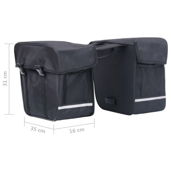 Geantă de bicicletă dublă pentru suport coș, negru, 35 L - WALTI WALTI