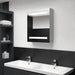 Dulap de baie cu oglindă și LED, gri beton, 50x14x60 cm - WALTI WALTI