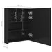 Dulap de baie cu oglindă și LED, negru strălucitor, 50x14x60 cm - WALTI WALTI