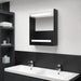 Dulap de baie cu oglindă și LED, negru strălucitor, 50x14x60 cm - WALTI WALTI