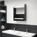 Dulap de baie cu oglindă și LED, gri strălucitor, 50x14x60 cm - WALTI WALTI