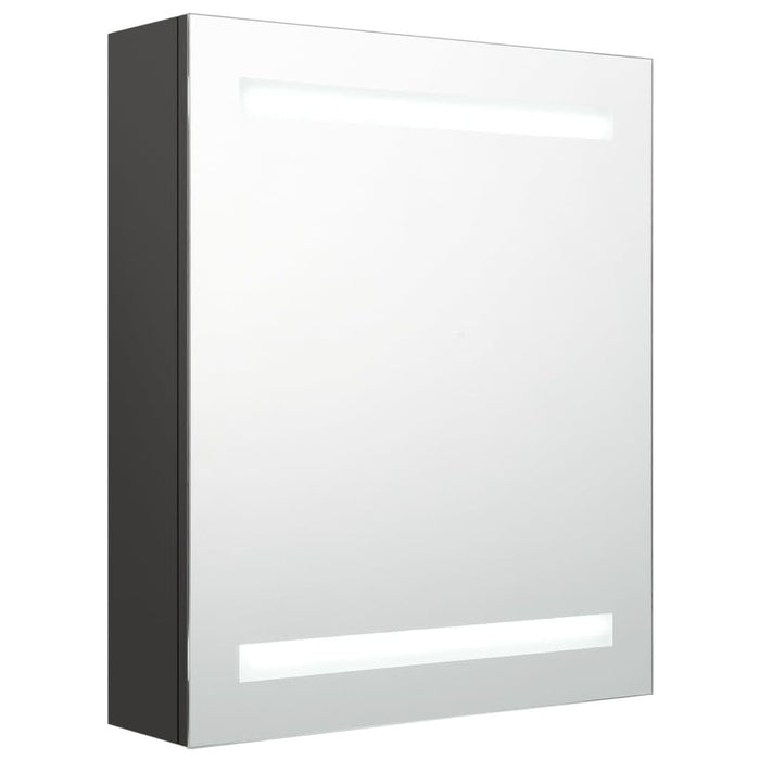 Dulap de baie cu oglindă și LED, antracit, 50x14x60 cm - WALTI WALTI