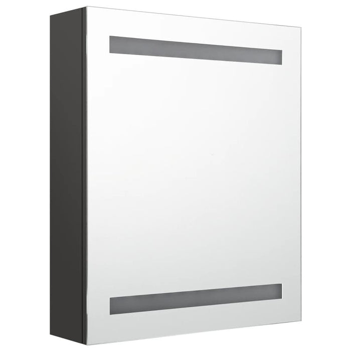 Dulap de baie cu oglindă și LED, antracit, 50x14x60 cm - WALTI WALTI
