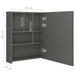 Dulap de baie cu oglindă și LED, antracit, 50x14x60 cm - WALTI WALTI