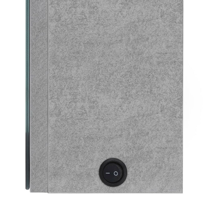 Dulap de baie cu oglindă și LED, gri beton, 50x13x70 cm - WALTI WALTI
