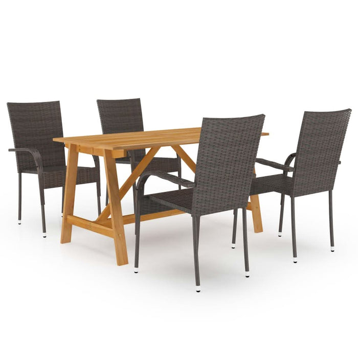 Set mobilier de grădină, 5 piese, maro - WALTI WALTI