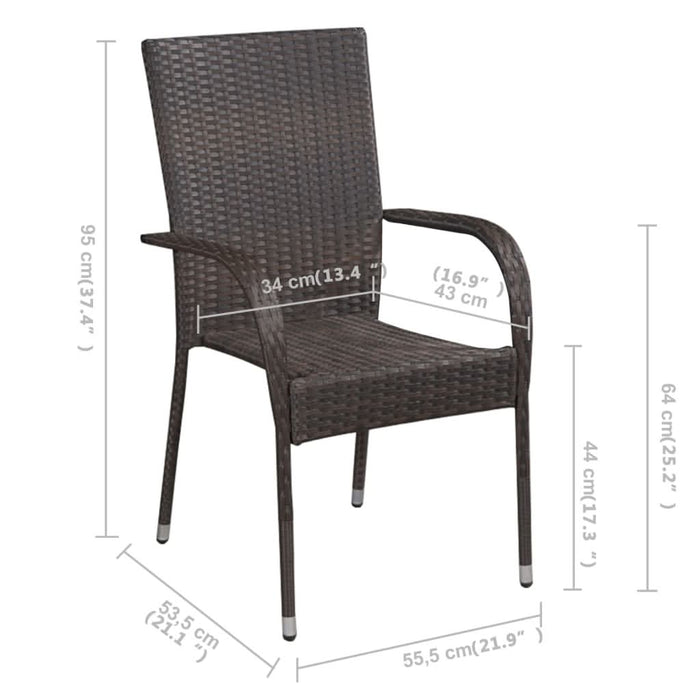 Set mobilier de grădină, 5 piese, maro - WALTI WALTI