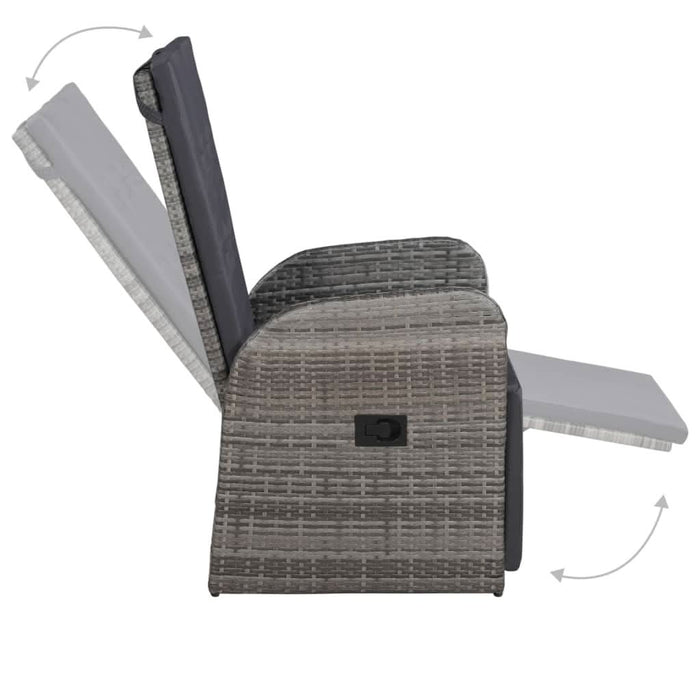 Set mobilier de grădină, 5 piese, gri - WALTI WALTI