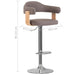 Scaune de bar 2 buc. gri taupe lemn curbat și material textil - WALTI WALTI