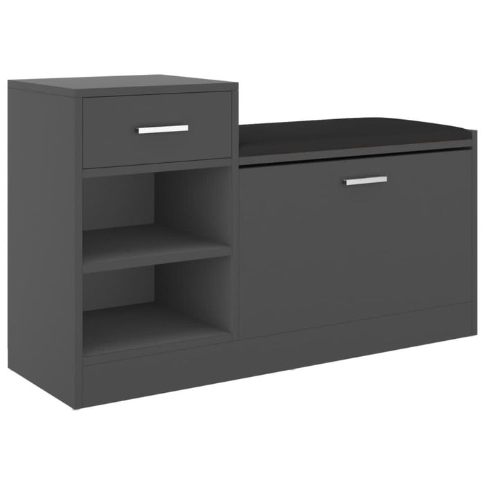 Banchetă pantofar, gri, 94,5x31x57 cm, lemn prelucrat - WALTI WALTI