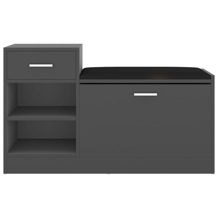 Banchetă pantofar, gri, 94,5x31x57 cm, lemn prelucrat - WALTI WALTI