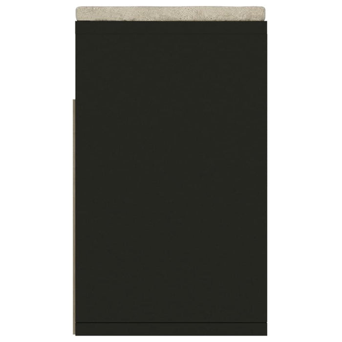 Banchetă pantofar cu pernă, negru, 104x30x49 cm, lemn prelucrat - WALTI WALTI